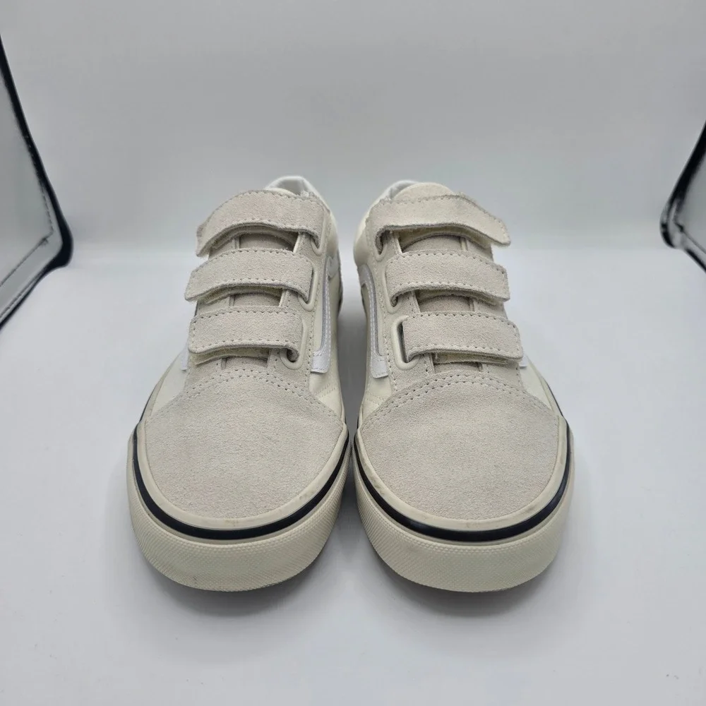 Vans Old Skool V Marshmallow Turtledove Suede Canvas Shoes Womens 7.5 Mens 6 - Picture 2 of 10